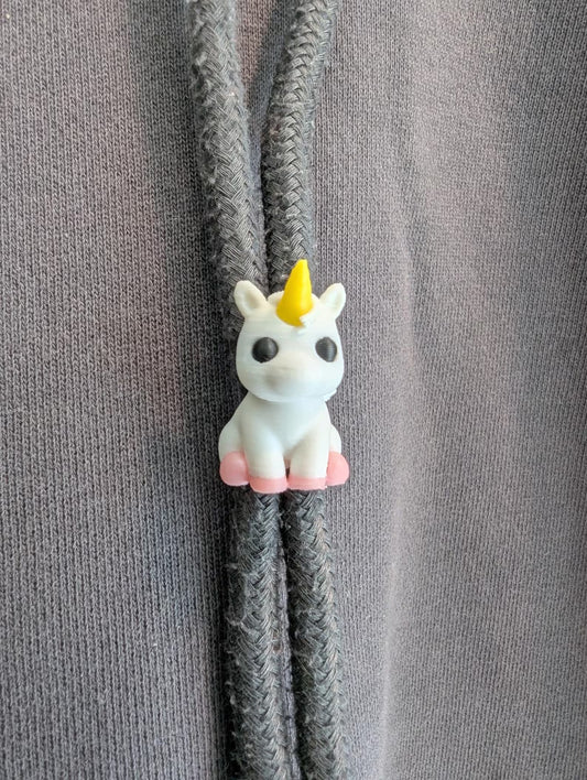 Unicorn Hoodie Charm | 3D Printed Hoodie Drawstring Accessory | HoodyModz