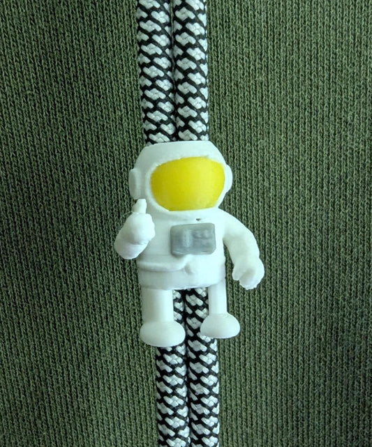 Astronaut Hoodie Charm | 3D Printed Hoodie Drawstring Accessory | HoodyModz