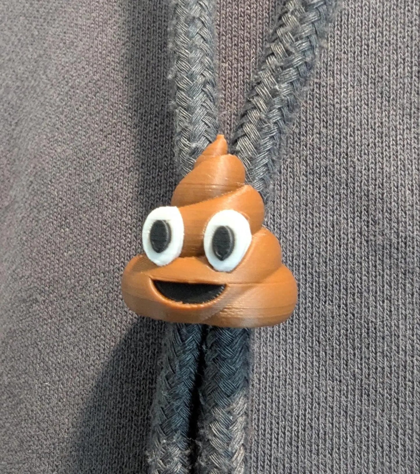 Poop Emoji Hoodie Charm | 3D Printed Hoodie Drawstring Accessory | HoodyModz