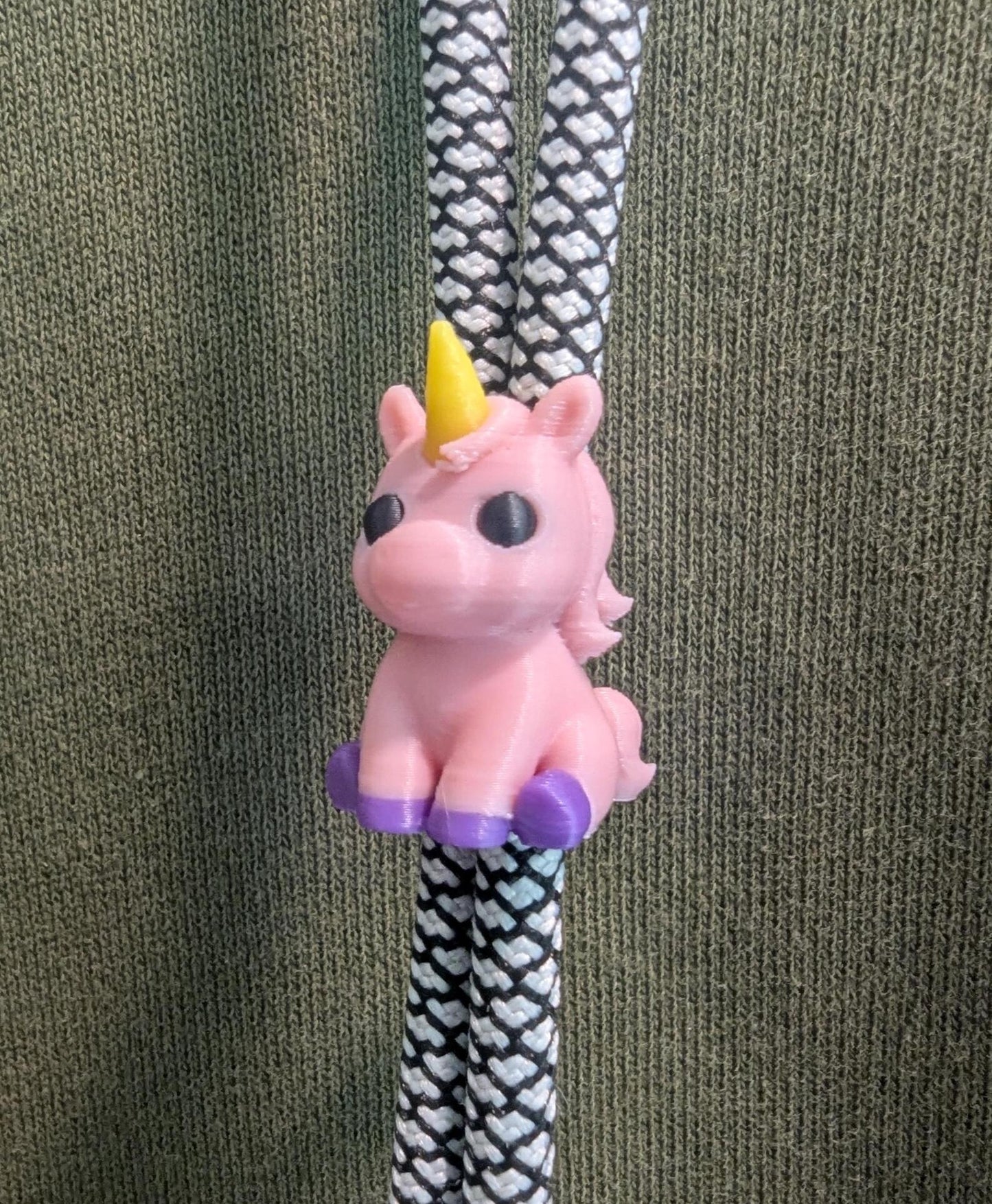 Unicorn Hoodie Charm | 3D Printed Hoodie Drawstring Accessory | HoodyModz