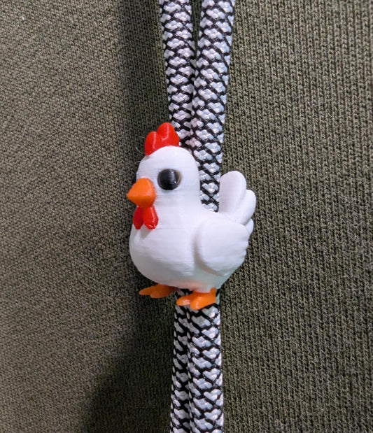 Chicken Hoodie Charm | 3D Printed Hoodie Drawstring Accessory | HoodyModz