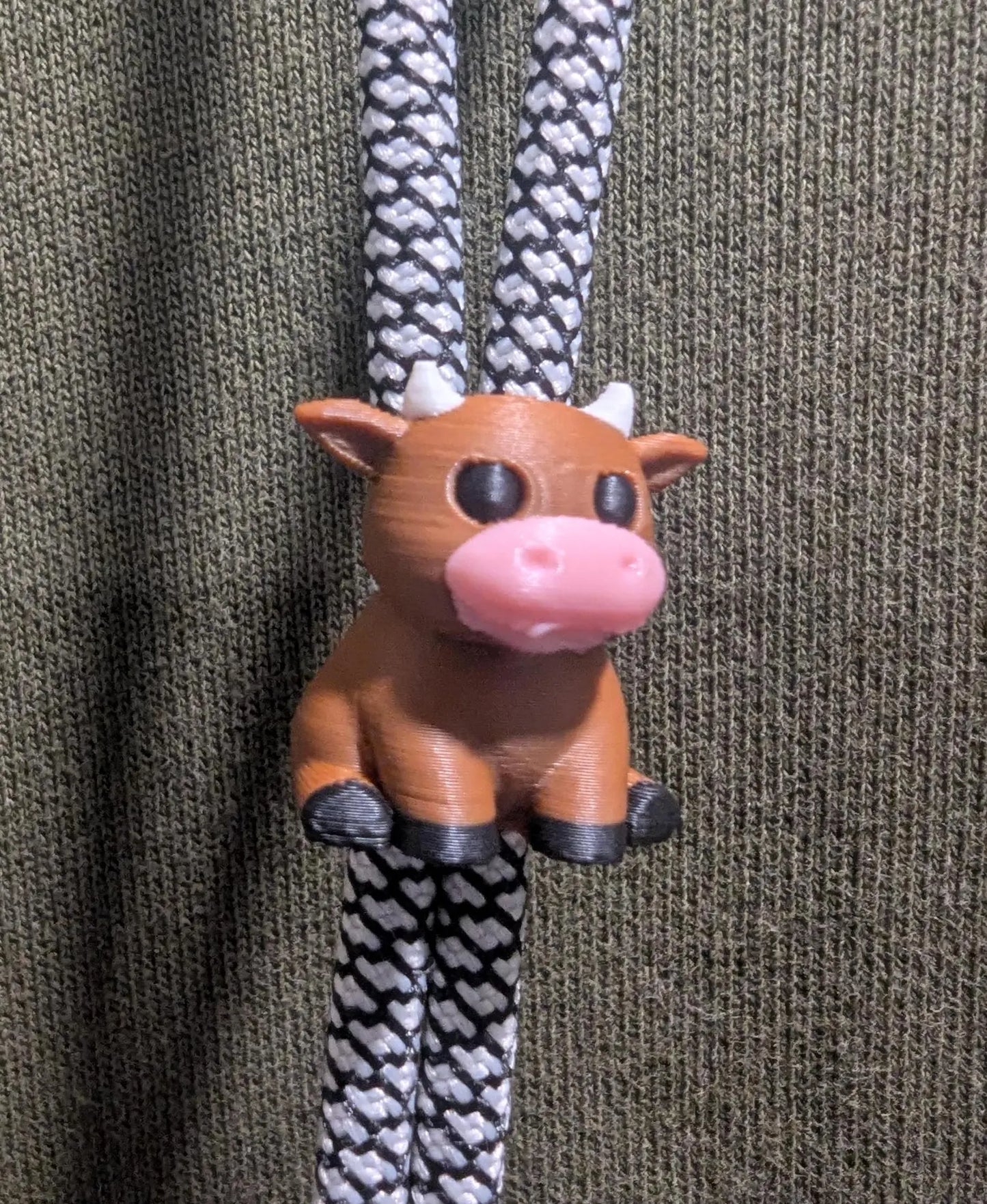 Cow Hoodie Charm | 3D Printed Hoodie Drawstring Accessory | HoodyModz