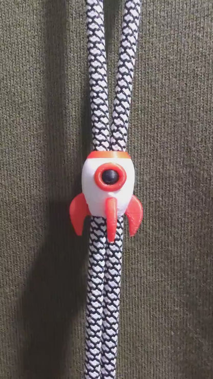 Rocket Ship Hoodie Charm | 3D Printed Hoodie Drawstring Accessory | HoodyModz