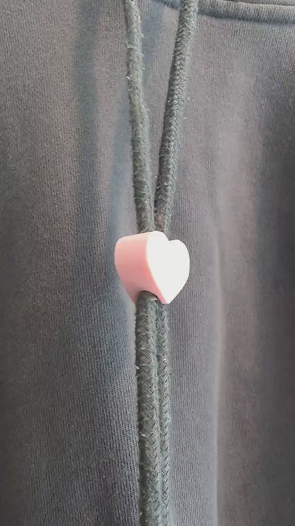 Heart Hoodie Charm | 3D Printed Hoodie Drawstring Accessory | HoodyModz