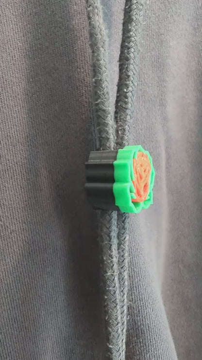 Tattoo Rose Hoodie Charm | 3D Printed Hoodie Drawstring Accessory | HoodyModz