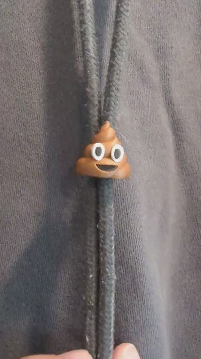 Poop Emoji Hoodie Charm | 3D Printed Hoodie Drawstring Accessory | HoodyModz