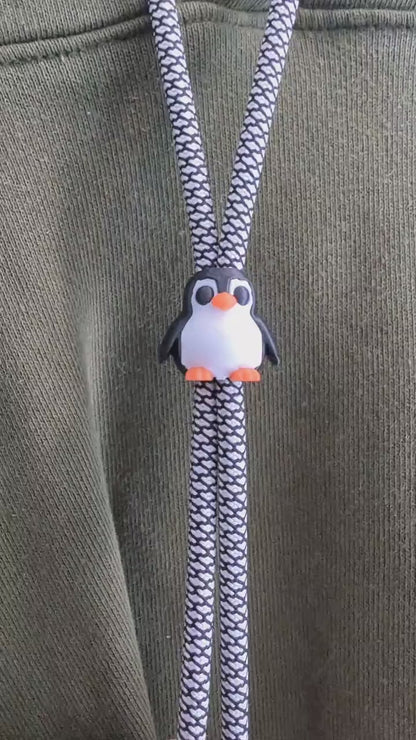 Penguin Hoodie Charm | 3D Printed Hoodie Drawstring Accessory | HoodyModz