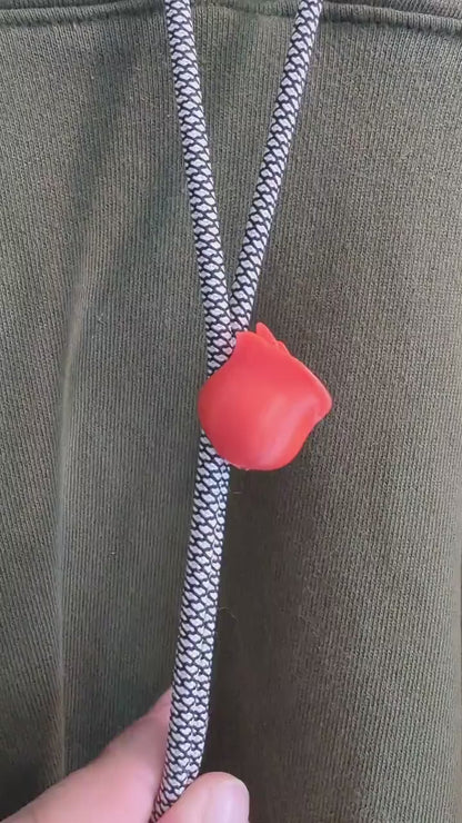 Realistic Rose Hoodie Charm | 3D Printed Hoodie Drawstring Accessory | HoodyModz