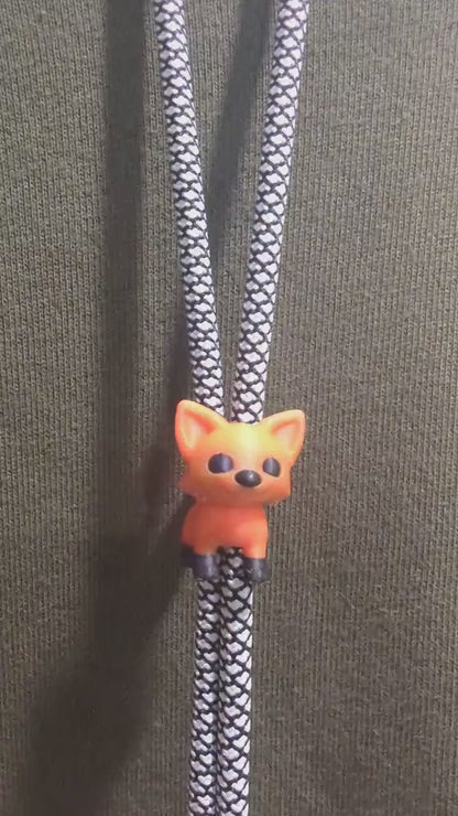 Fox Hoodie Charm | 3D Printed Hoodie Drawstring Accessory | HoodyModz