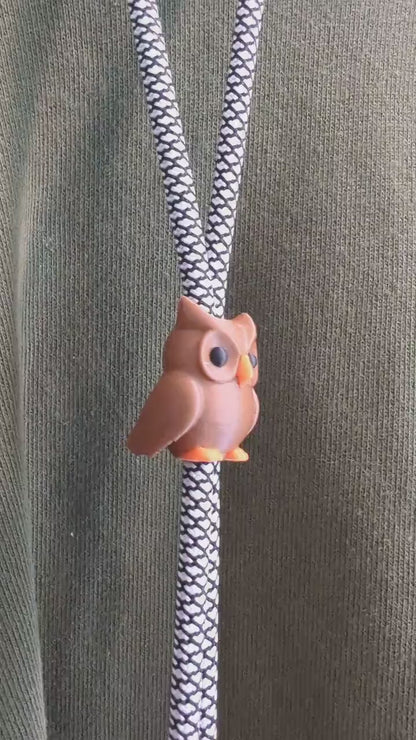 Owl Hoodie Charm | 3D Printed Hoodie Drawstring Accessory | HoodyModz
