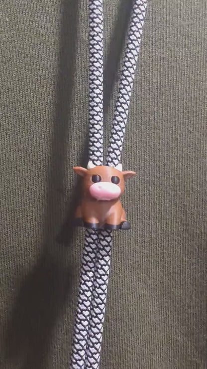 Cow Hoodie Charm | 3D Printed Hoodie Drawstring Accessory | HoodyModz
