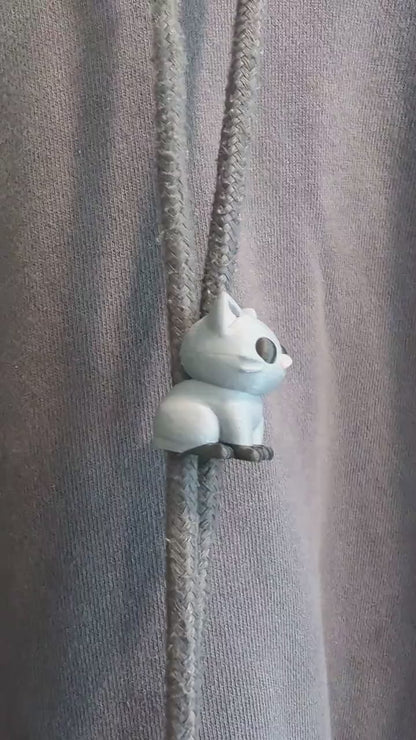 Cat Hoodie Charm | 3D Printed Hoodie Drawstring Accessory | HoodyModz